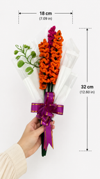 Sunset Harmony – Handcrafted Crochet Lavender Bouquet
