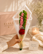 Crimson Grace – Handcrafted Crochet Bouquet