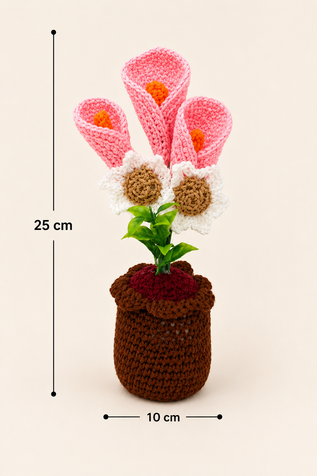 Blossom Harmony – Handcrafted Crochet Flower Pot Keepsake