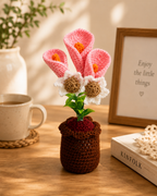 Blossom Harmony – Handcrafted Crochet Flower Pot Keepsake