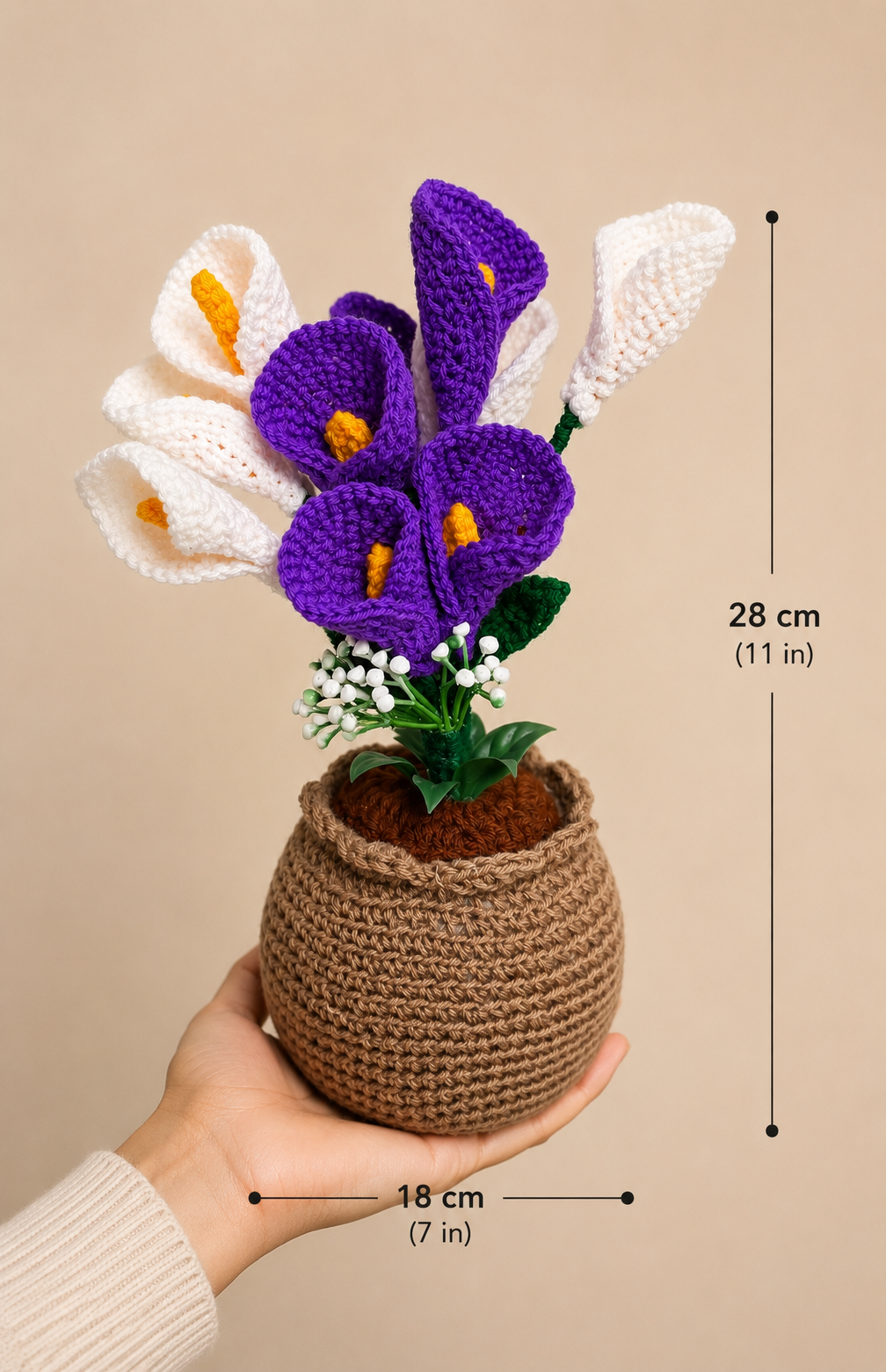 Majestic Bloom – Handcrafted Crochet Calla Lily Keepsake