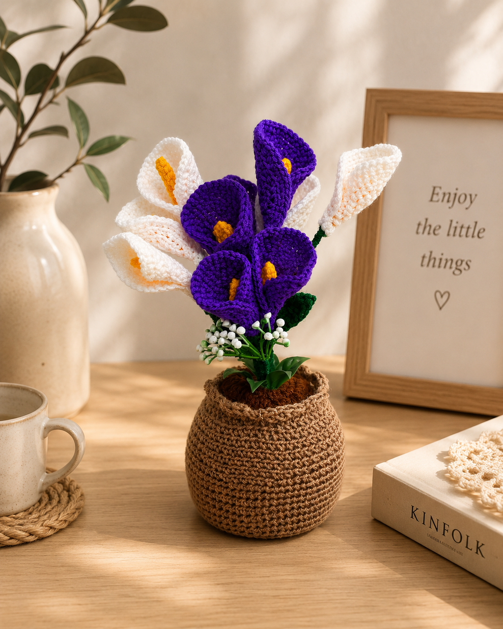 Majestic Bloom – Handcrafted Crochet Calla Lily Keepsake