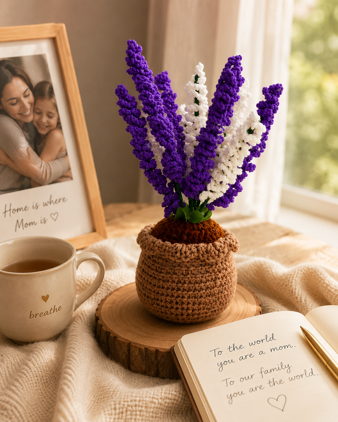 Lavender Serenity – Handcrafted Crochet Floral Keepsake