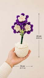 Amethyst Grace – Handcrafted Crochet Floral Keepsake