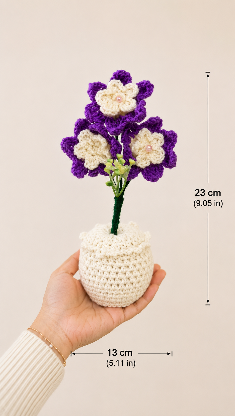 Amethyst Grace – Handcrafted Crochet Floral Keepsake