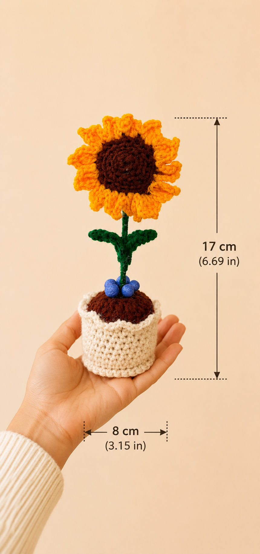 Sunny Promise – Handcrafted Crochet Sunflower Keepsake