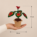Crimson Harmony – Handcrafted Crochet Foliage Keepsake