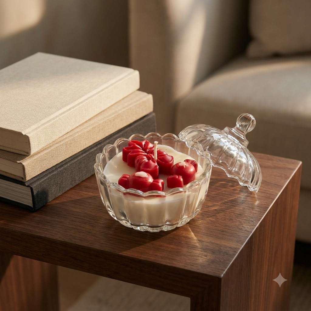 Cherry Blossom Delight – Decorative Dessert Candle