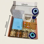 Diwali Gift Hamper Classic 2 gift box showing approximate 12 inch by 10 inch dimensions