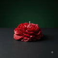 Large Red Rose Flower Candle