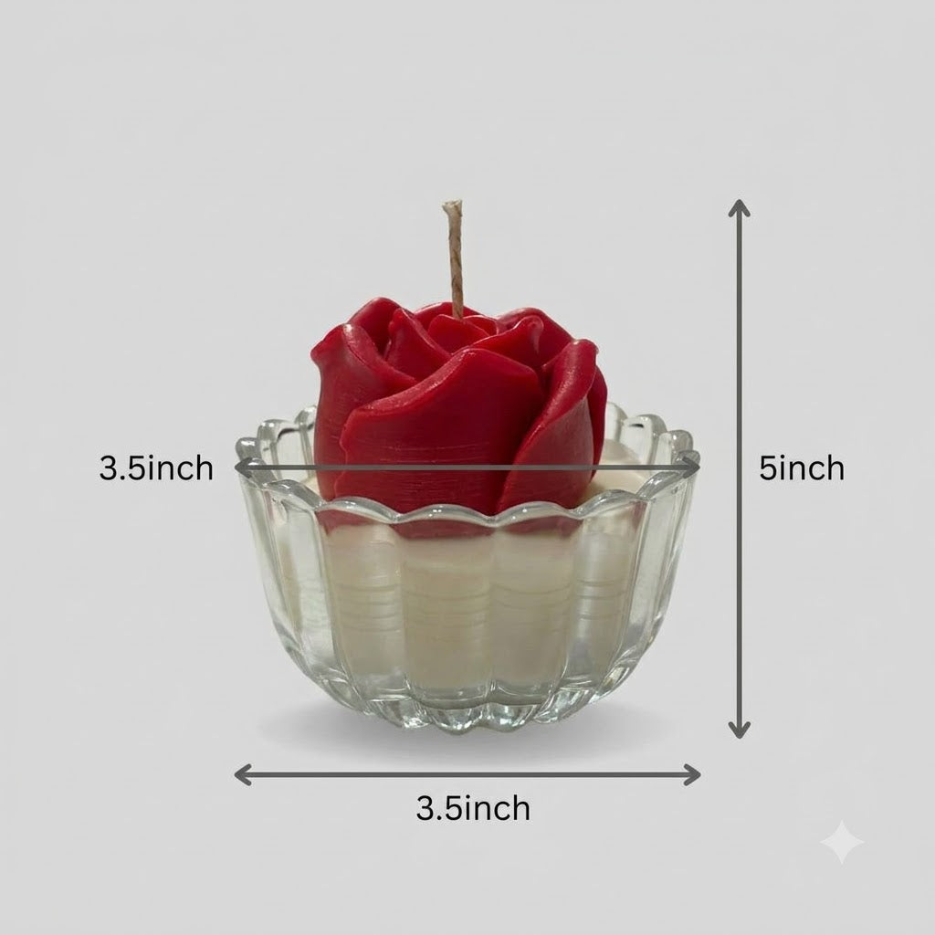 Premium Scented Red Rose Candle