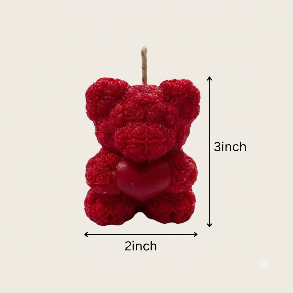 Rose Teddy Candle