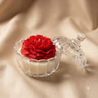 Premium Eco-Friendly Scented Rose Candle – Glass Jar